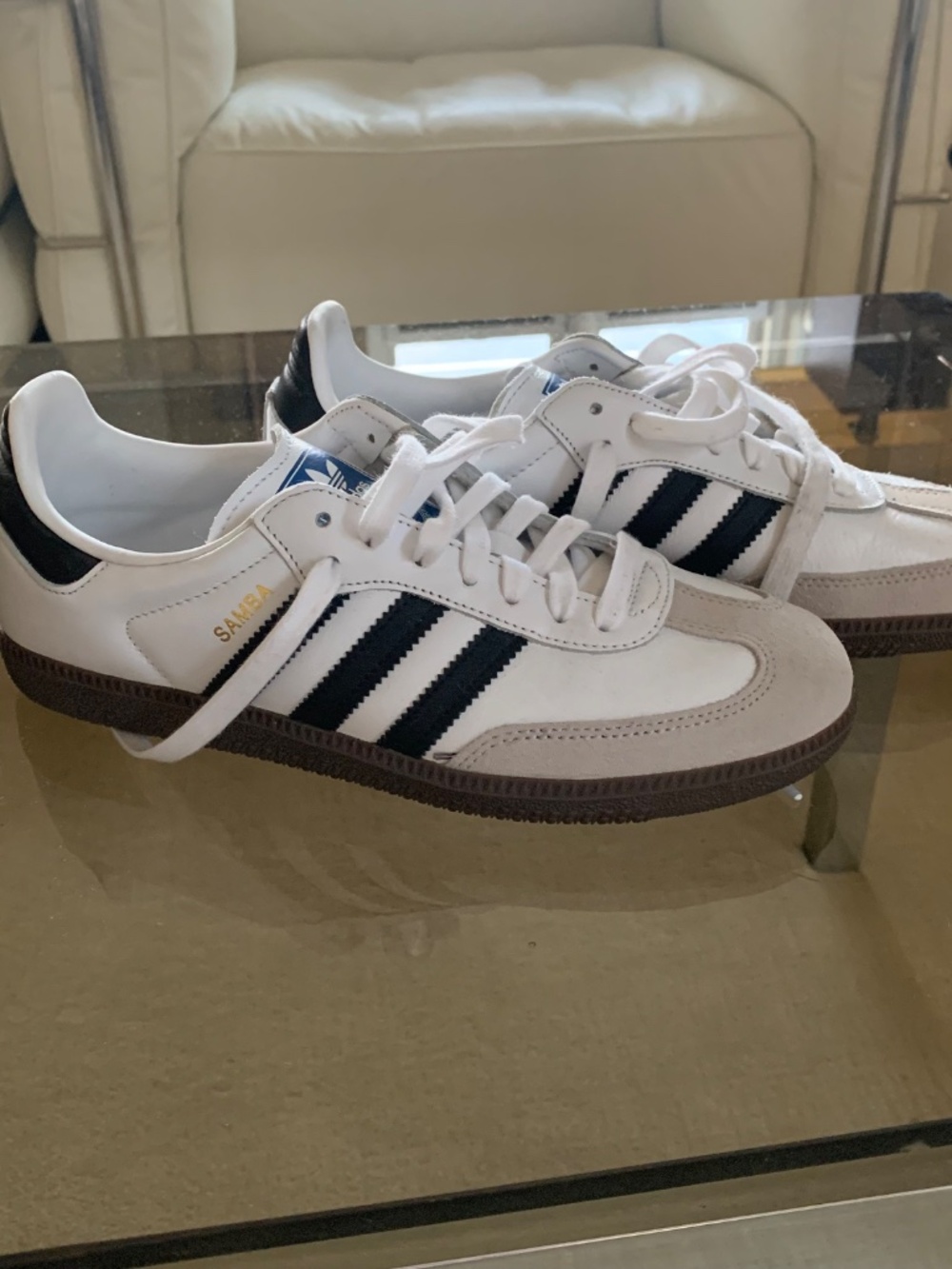 adidas Samba White Black Grey Sneakers - Picture 2 of 6